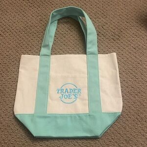 Pastel Mint Green & Cream Trader Joe’s Tote
